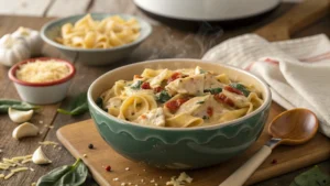Chicken pasta in crockpot