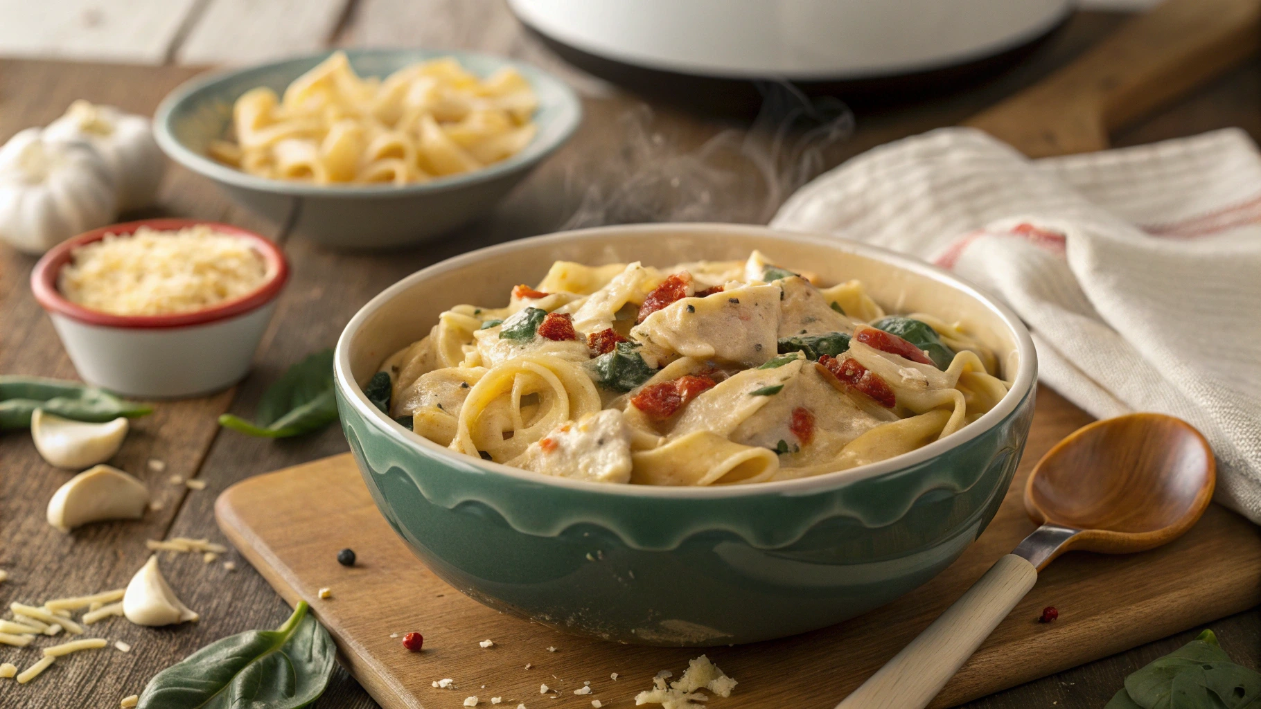 Chicken pasta in crockpot