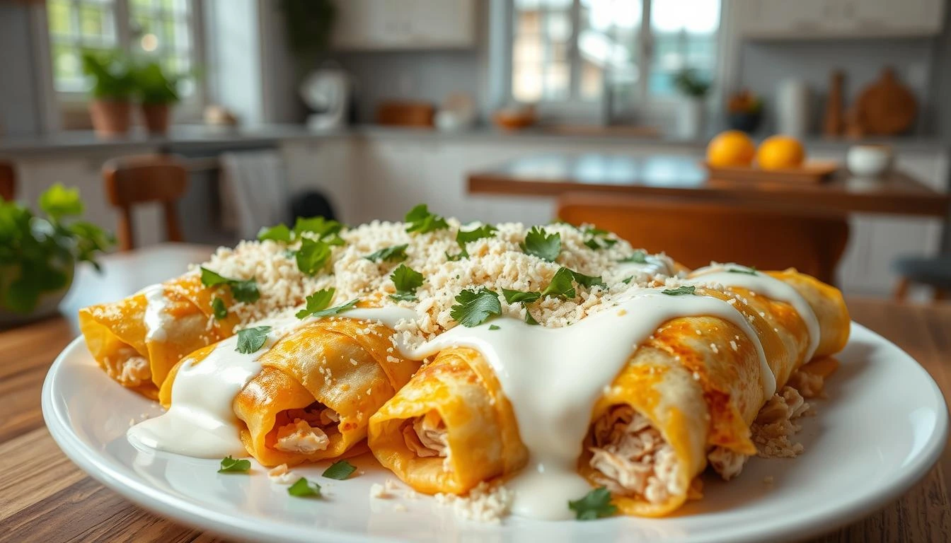 white chicken enchiladas